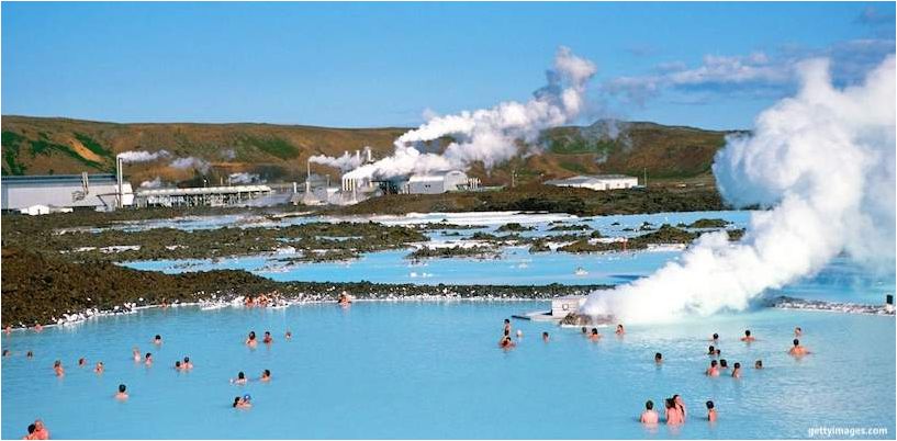 geoterminė stotis Islandijoje