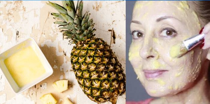 Ananasų veido kaukė
