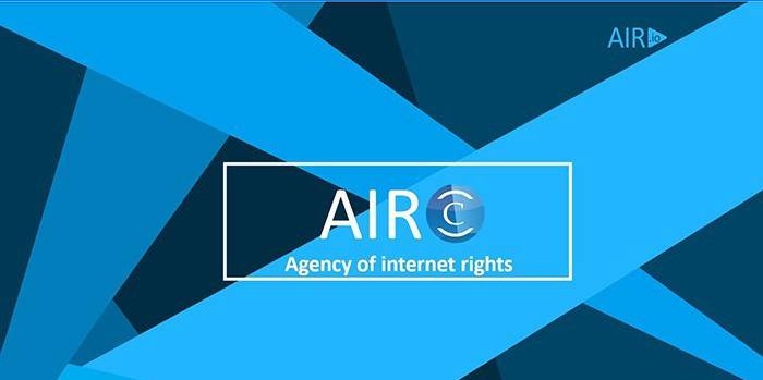 Interneto teisių apsaugos agentūros puslapis AIR