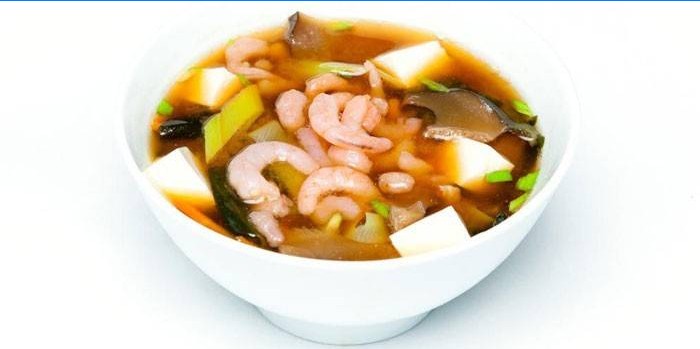 Krevečių miso sriuba