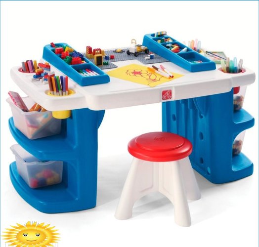 Žaidimų ir dailės stalai vaikų kambariams