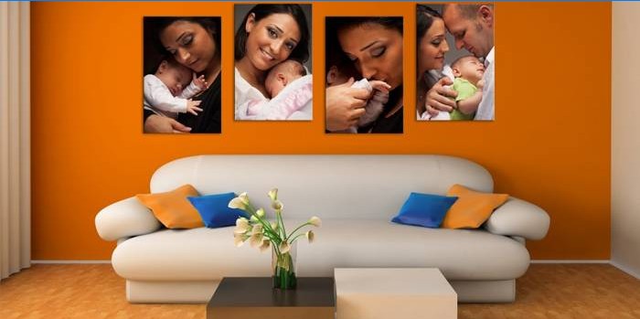 Šeimos nuotraukos ant sienos