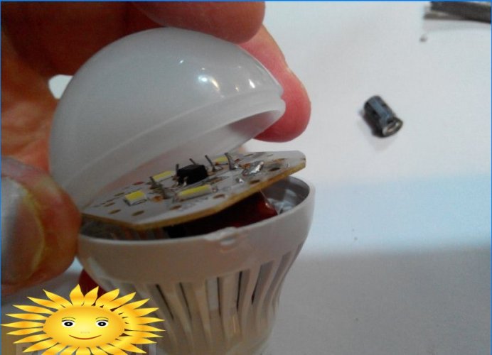 LED lempų remontas „pasidaryk pats“