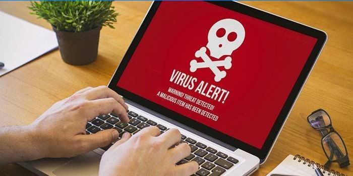 Virusas nešiojamajame kompiuteryje