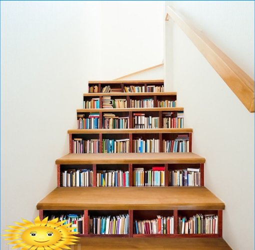 Laiptai-knygų spinta