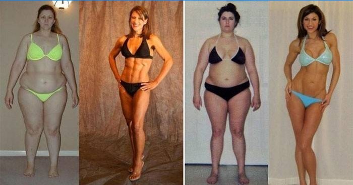 Merginos prieš ir po numesti svorio