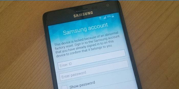„Samsung“ paskyros programa telefone