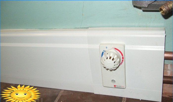 Cokolinis radiatorius su termostatu