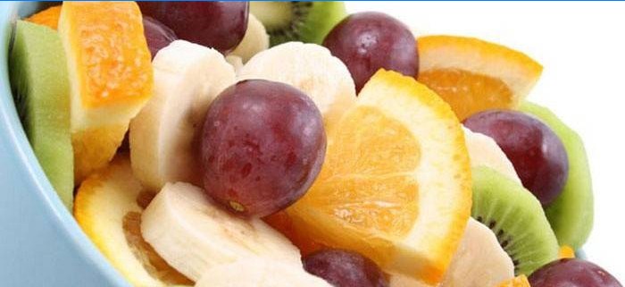 Aukšto ir žemo kaloringumo vaisiai