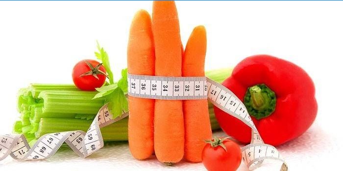 Daržovės ir centimetras