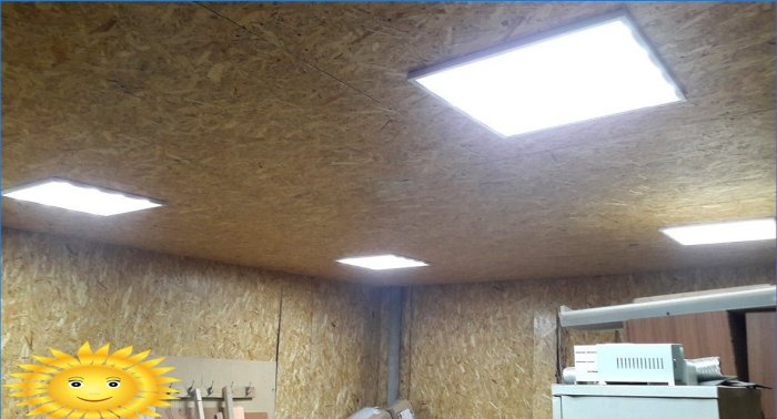 LED lubiniai šviestuvai garaže