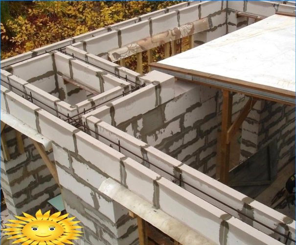 Kaip padaryti namą iš akytojo betono po lubomis