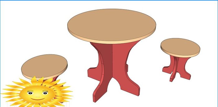 Namų baldai „pasidaryk pats“: vaikų medinis stalas