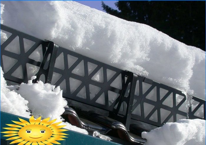 Stogo turėklai: sniego apsaugų montavimas ir montavimas