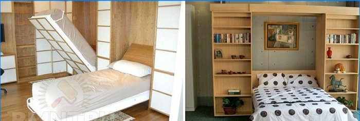 Funkcinis erdvės su baldais zonavimas vieno kambario bute