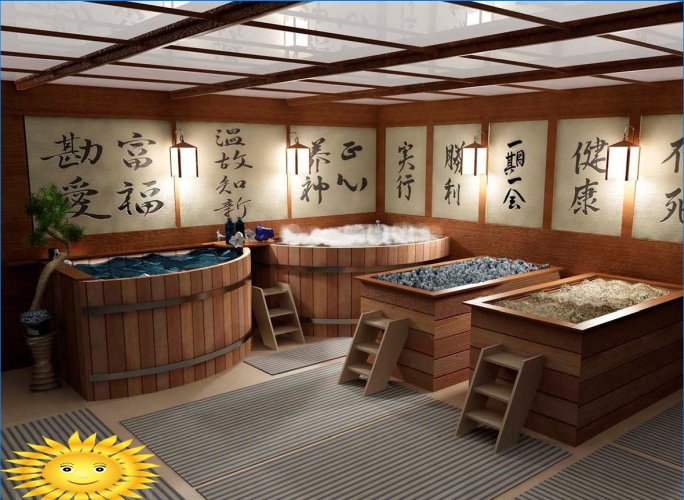 Japoniška vonia: ofuro, furako, ypatybės ir pavyzdžiai