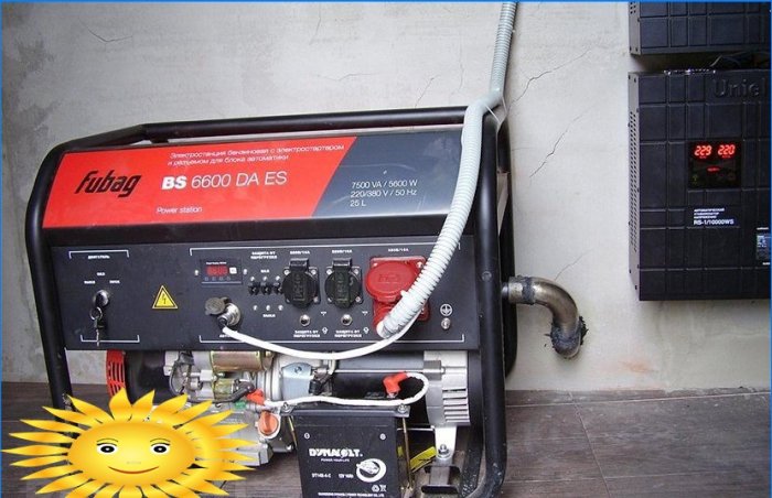 Atsarginis namo elektros tiekimas iš generatoriaus